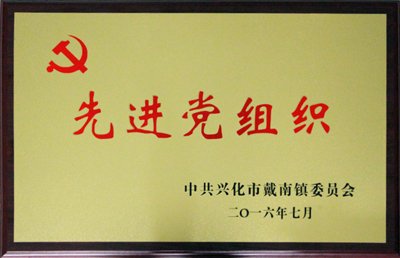 喜訊——熱烈祝賀江蘇星火特鋼有限公司黨支部被戴南鎮黨委授予“先進黨組織”稱號